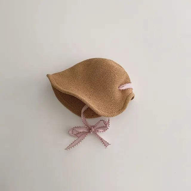 Sun proof Vacation Beach Straw Hat For Girls Khaki - Shop at LoveMi