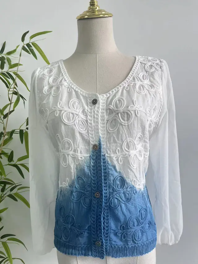 Ethnic Style Handmade Tie dyed Loose Small Outerwear Top 1 Style - Shop at LoveMi