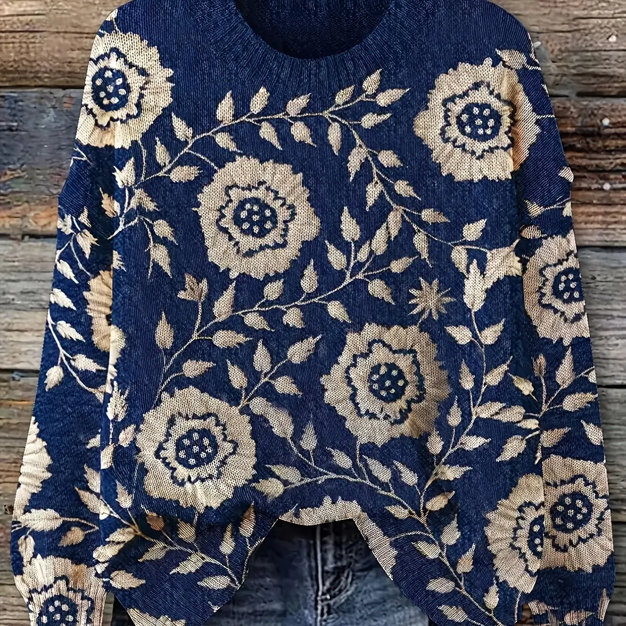 Fashionable Autumn And Winter Women's Pullover - Navyblue