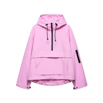 Women's Three proof Fabric Hooded Jacket Multi color Outdoor Jacket Coat Pink - Shop at LoveMi