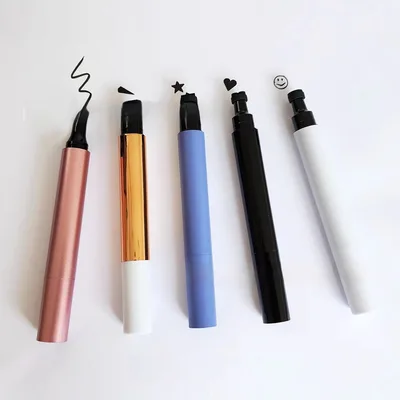 Neutral Logo free Seal Liquid Eyeliner Face Stars Heart Picture Rose Gold Rod Seal Eyeliner - Shop at LoveMi