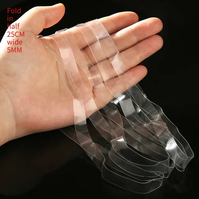 Transparent White Rubber Band High Elasticity Fold In Half 25Cm Wide 5Mm - Shop at LoveMi