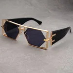 Gold Frame Gray Piece