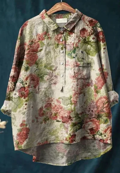 Loose Print Crew Neck Casual Plus Size Women's T shirt Zcs327 2Xl - Shop at LoveMi