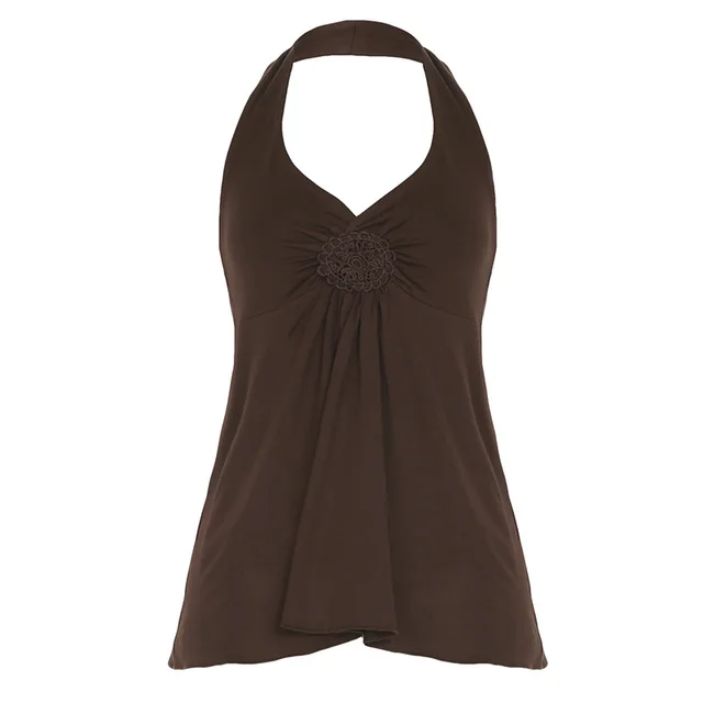 Waist tight Temperament Slim Fit Versatile Top Wkt27484 Brown - Shop at LoveMi