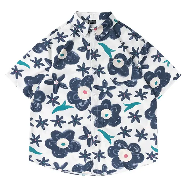Women's Design Retro Style Printed Short sleeved Shirt 6446 Picture Color - Shop at LoveMi