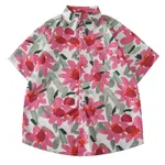 Women's Design Retro Style Printed Short-sleeved Shirt - 6454 Picture Color-L
