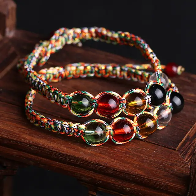 Fashion Personality Colorful Braided Rope Woven Bracelet Color - Shop at LoveMi