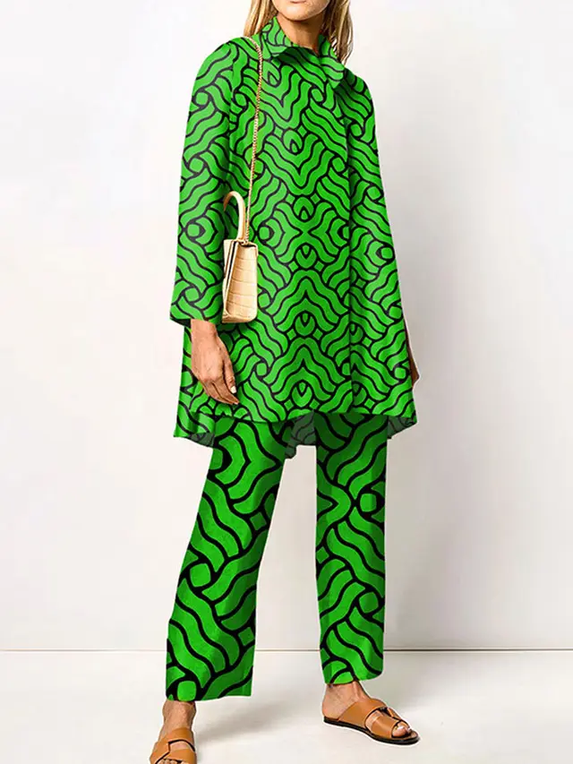 Long sleeved Trousers Shirt Two piece Set Cstz01 - Shop at LoveMi