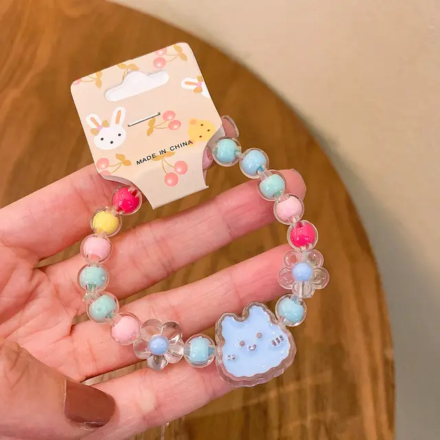 Cartoon Jelly Color Beaded Girl Bracelet Cloud Rabbit - Shop at LoveMi