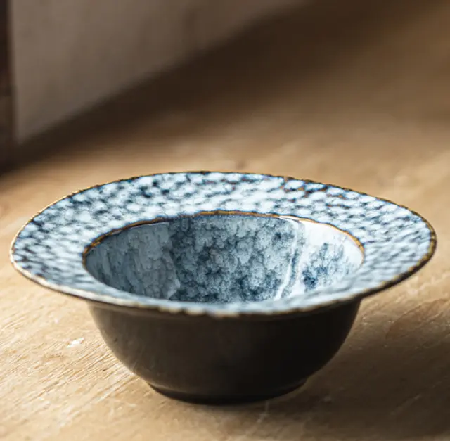 Tableware Straw Hat Plate Ceramic Salad Bowl Marbling - Shop at LoveMi