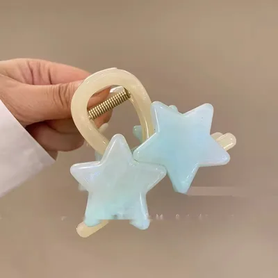 Cute Pentagram Star Shark Fish Clip Light Blue - Shop at LoveMi