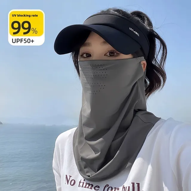 Outdoor Cycling Masks Sun Protection Breathable Face Towel Veil Dark Gray - Shop at LoveMi