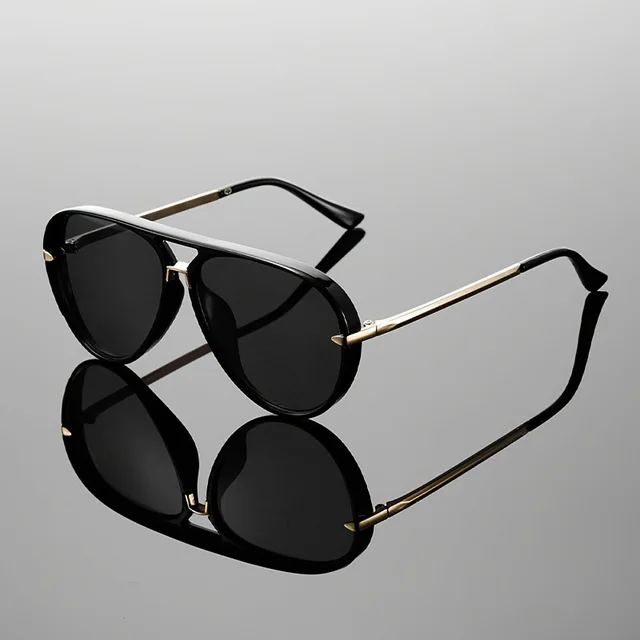 Ladies Semi metal Simple Color Glasses Black Gray - Shop at LoveMi