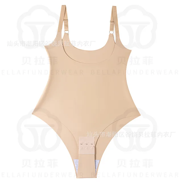 European And American Seamless Corset Women's Crotch Breasted Body Corset Skin Color - Shop at LoveMi