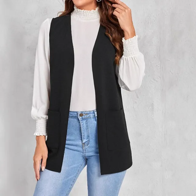 European And American Style Women New Knit Casual Cardigan Sleeveless Black - Shop at LoveMi