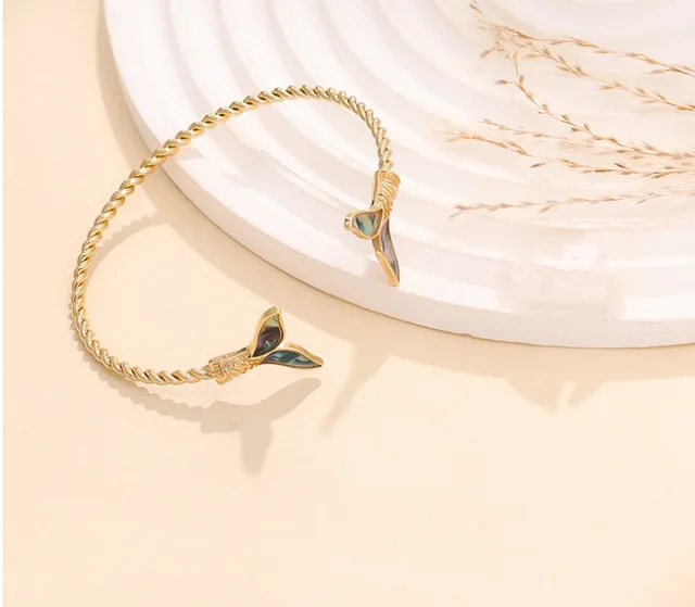 European And American Water Drop Ring Earrings Bangle Jewelry Suit Fishtail Bracelet - Shop at LoveMi