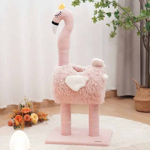 Multi functional Sisal Cat Climbing Frame Cat Nest One piece Non chip Grinding Claw Cat Toy Pink - Shop at LoveMi