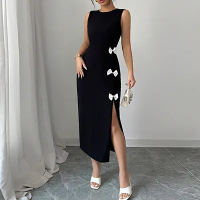 Spring And Summer European And American Style Elegant Slim Fit Dress Black - Shop at LoveMi