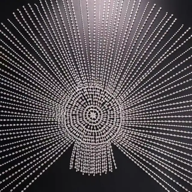 Bohemian Splendid Diamond Rhinestone Retro Ethnic Wind Length Fringed Headwear Silver - Shop at LoveMi