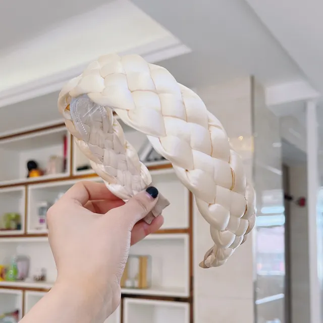 Women's Solid Color Fabric Craft Headband Beige - Shop at LoveMi