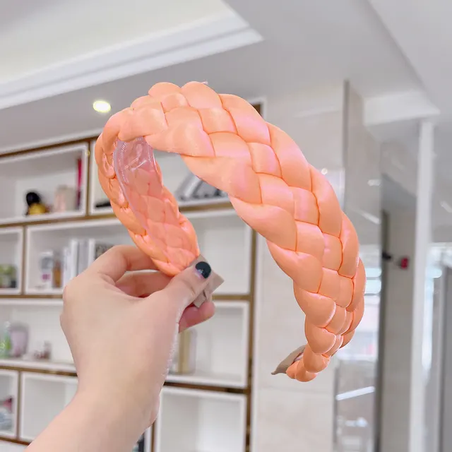 Women's Solid Color Fabric Craft Headband Orange - Shop at LoveMi