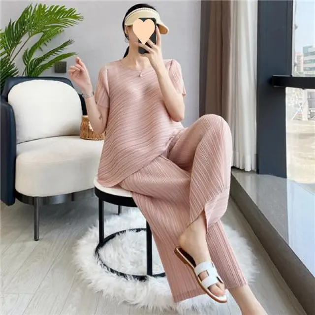 Loose Top Western Style Youthful looking Two piece Set Pink - Shop at LoveMi