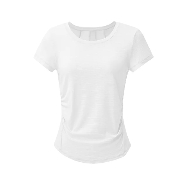 Yoga Blouse Thin Quick Drying Clothes Short Sleeve Fitness Sports Top White - Shop at LoveMi
