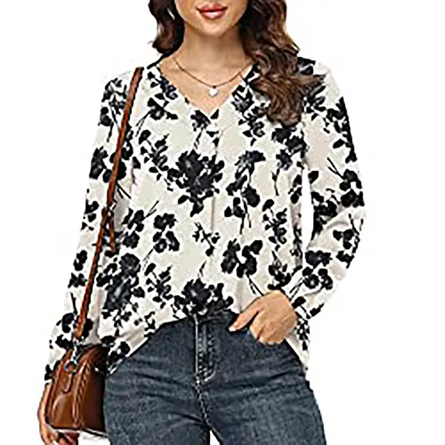 Women's Clothing Casual V neck Temperament Top Style 02 - Shop at LoveMi