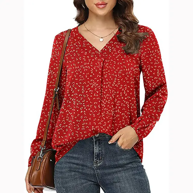 Women's Clothing Casual V neck Temperament Top Style - Shop at LoveMi