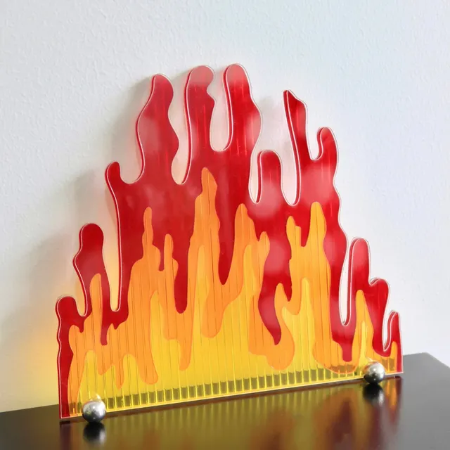 Acrylic Flame Display Table Screen Photo Orange S - Shop at LoveMi