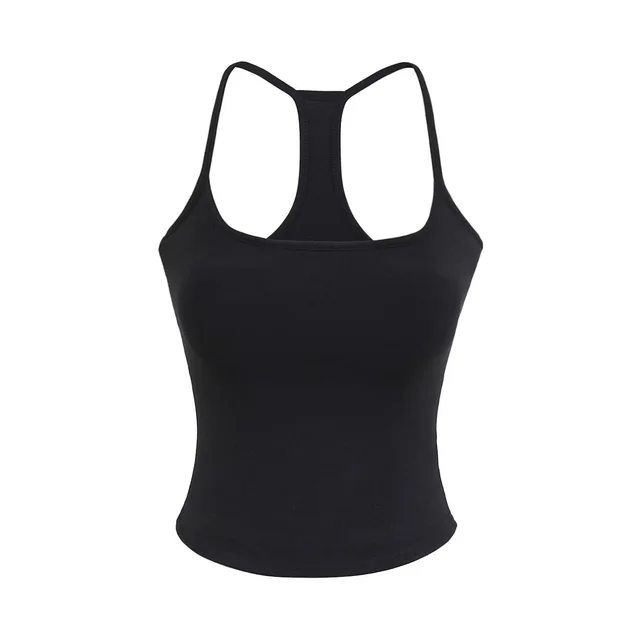 Women's Summer Casual Sports Vest Women's Beauty Back Sling Black - Shop at LoveMi