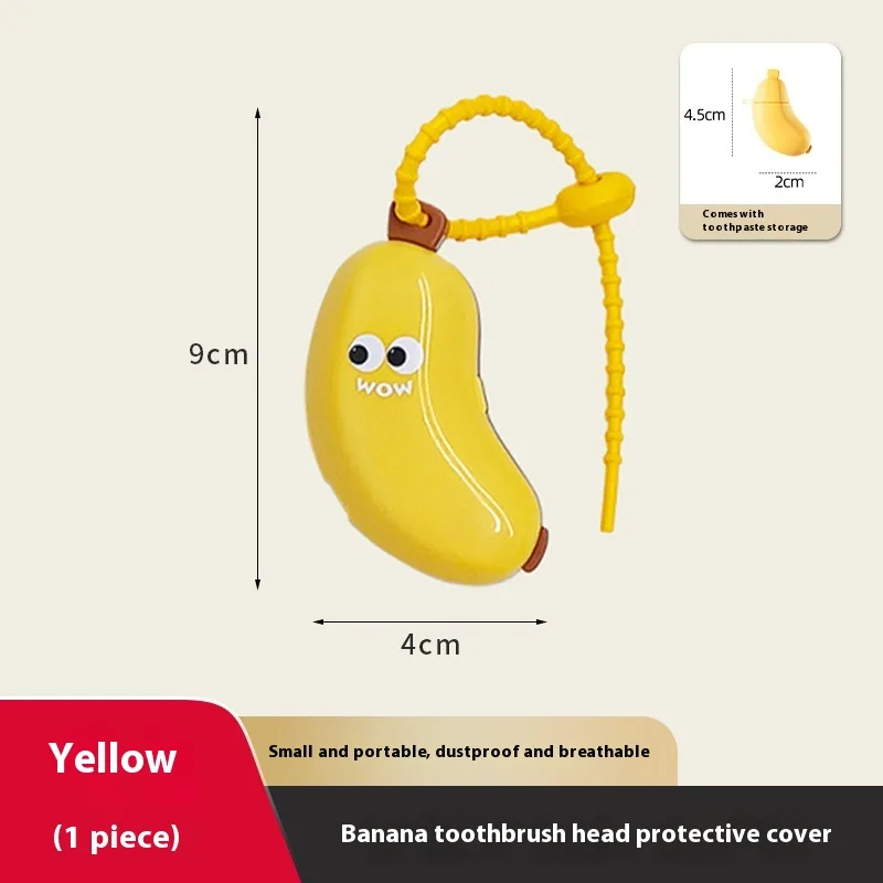 Banana Portable Toothbrush Storage Dust Cover Electric Travel Toothbrush Case - Yellow