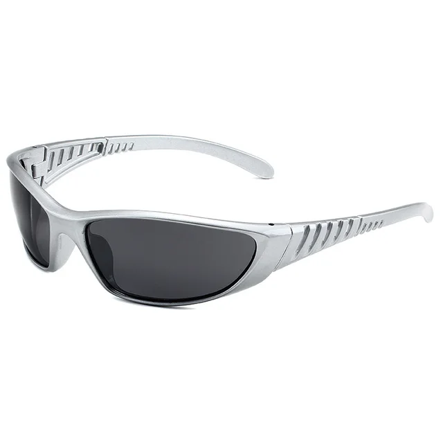 Women's Creative Multi color Hollow out Future Technology Sunglasses Silver Frame Gray - Shop at LoveMi
