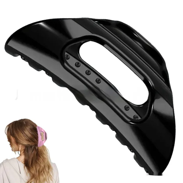 Women's Simple Pure Color All matching Comfortable French Grip Black - Shop at LoveMi