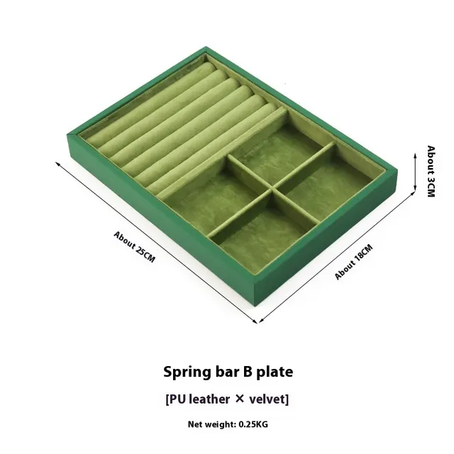 Jewelry Flannel Tray Storage Display Plate Elastic Strip B Disk - Shop at LoveMi