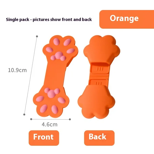 Creative Silicone Cat's Paw Finger Anti scald Finger Clip Orange Yellow - Shop at LoveMi