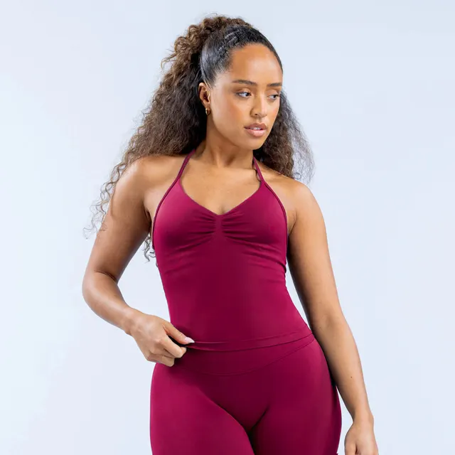 Outdoor Workout Top Long Yoga Vest Wild Plum Color - Shop at LoveMi