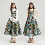 Long With Flower Dress-S