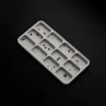 Short Plate 12 Grid Light Gray
