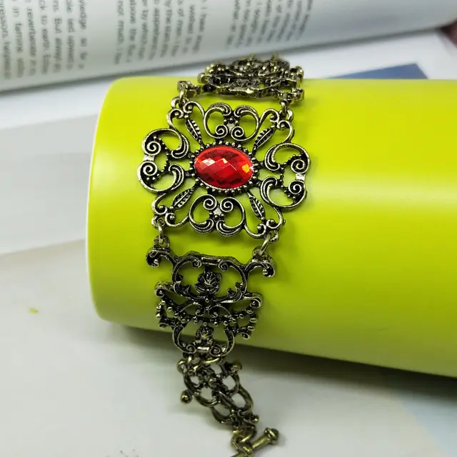 Retro Alloy Inlaid Jewel Rhinestone Elegant Graceful Bracelet - Shop at LoveMi