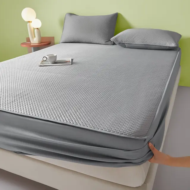 Fitted Sheet Machine Washable Single Double Soft Mat Elegant Gray - Shop at LoveMi