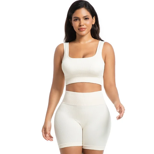 High Top Sports Yoga Suit Women Beige - Shop at LoveMi
