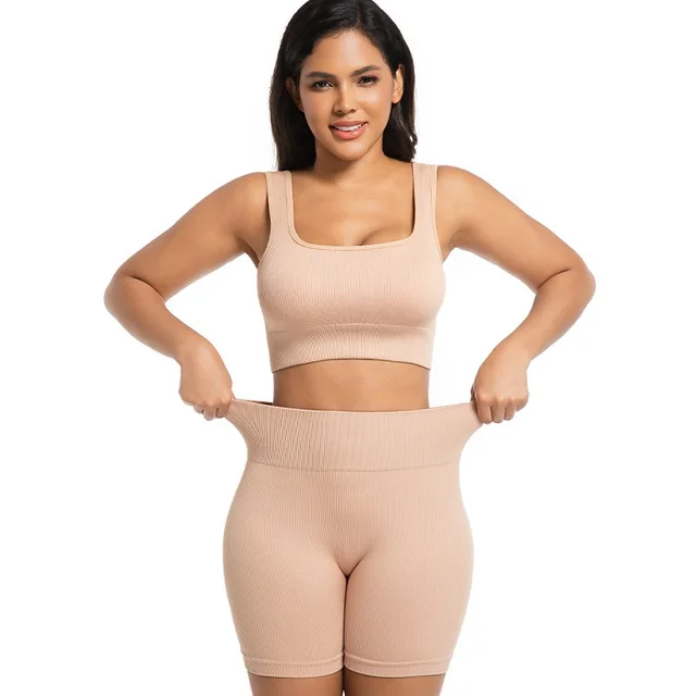 High Top Sports Yoga Suit Women Skin Color - Shop at LoveMi
