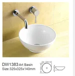 Simple Mini Ceramic Table Bathroom Wash Basin - Single Basin