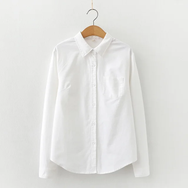 Striped Cardigan Slimming Single breasted Lapel Long Sleeve Shirt White - Shop at LoveMi