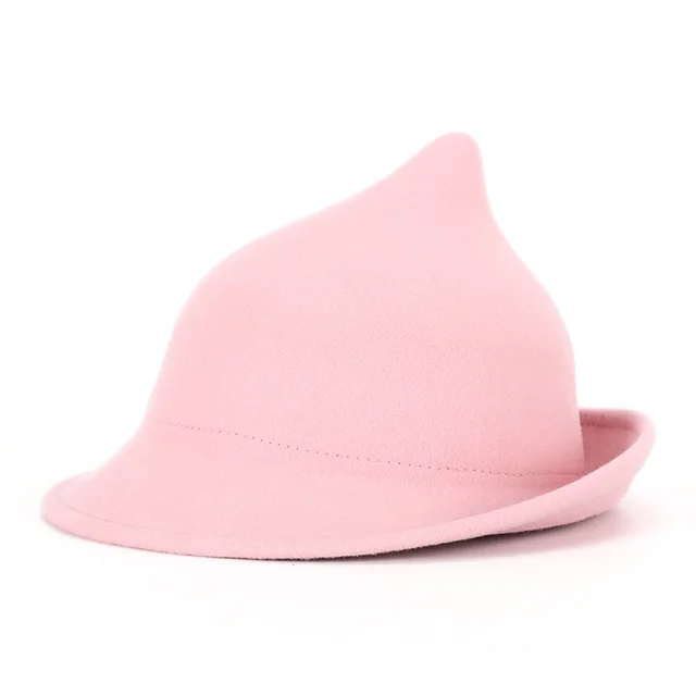 Fashion Personality Curling Wool Witch Hat Pink - Shop at LoveMi