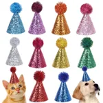 Pet Birthday Party Pointed Fur Ball Decorative Hat - Large 13Cm10 Color - View 1