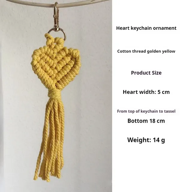 Hand woven Key Accessories Creative Small Gift Golden Cotton Thread - Shop at LoveMi
