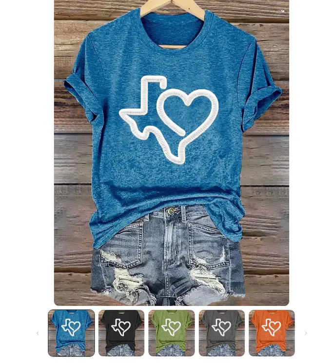 Short Sleeve T shirt Printed Summer Fashion Tops Gda210 - Shop at LoveMi